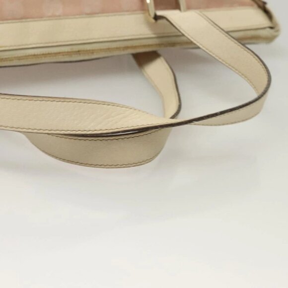GUCCI GG Canvas Hand Bag Gold Pink 141470 Auth 127877 - Picture 8 of 16